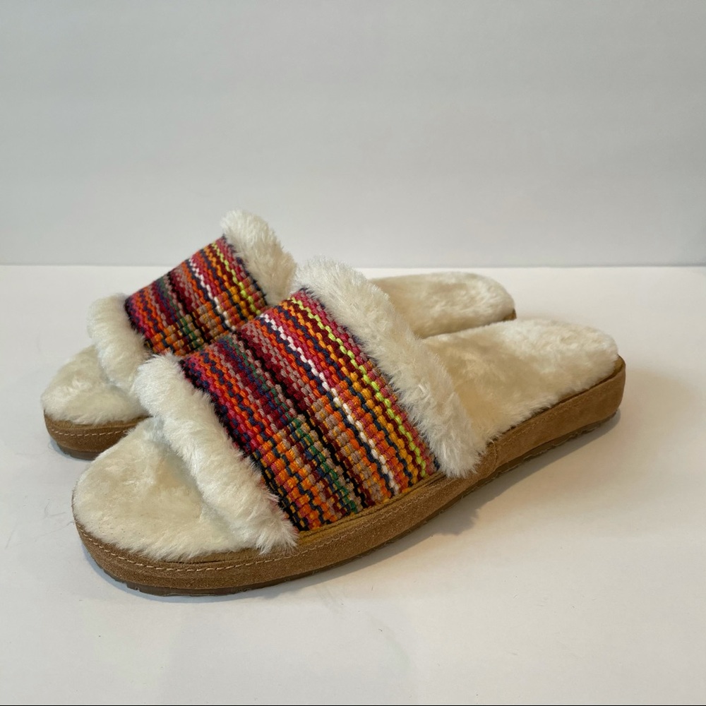 Minnetonka Sherpa Slip On Slides Slipper Sandal
